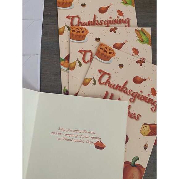 Thanksgiving Cards invitations with Envelopes 4 Designs with stickers new 48pcs - Picture 10 of 11